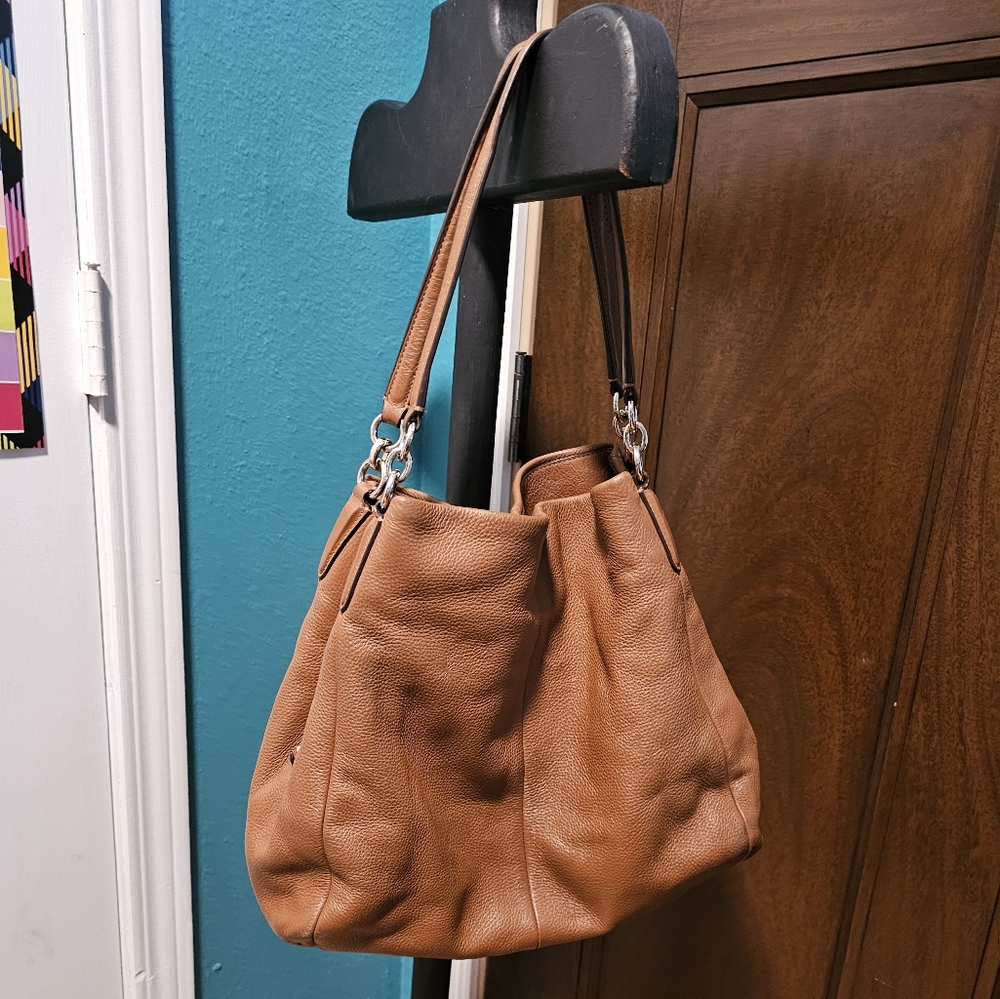 Coach Madison Pheobe Brown Leather Shoulder Bag